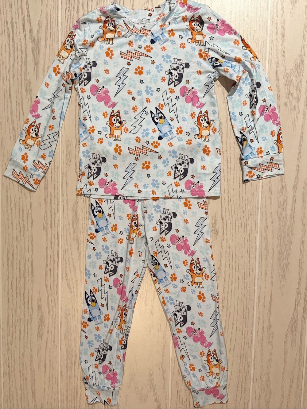 Boutique Bamboo Bluey Toddler Girls 4T Pajama Set 2 Piece Stretch Sleepwear